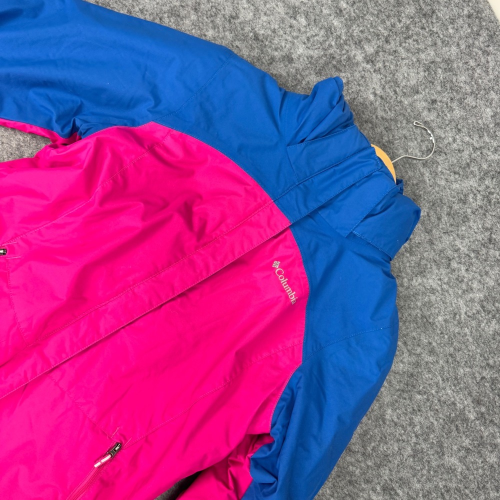 Columbia Kids XL 18/20 Interchange‎ Jacket Pink Blue Omni-Heat Fleece WG1120